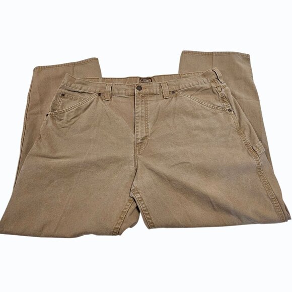 CE Schmidt Workwear Canvas Carpenter Pants Utility Tough 44" W x 31" L  Tan - Picture 4 of 16